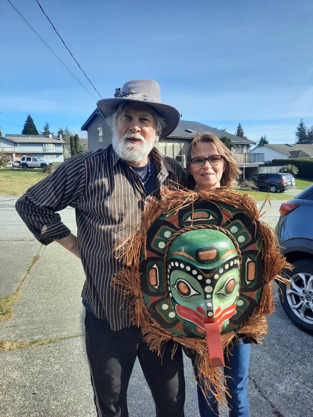 Jerry with traditional Indigenous mask